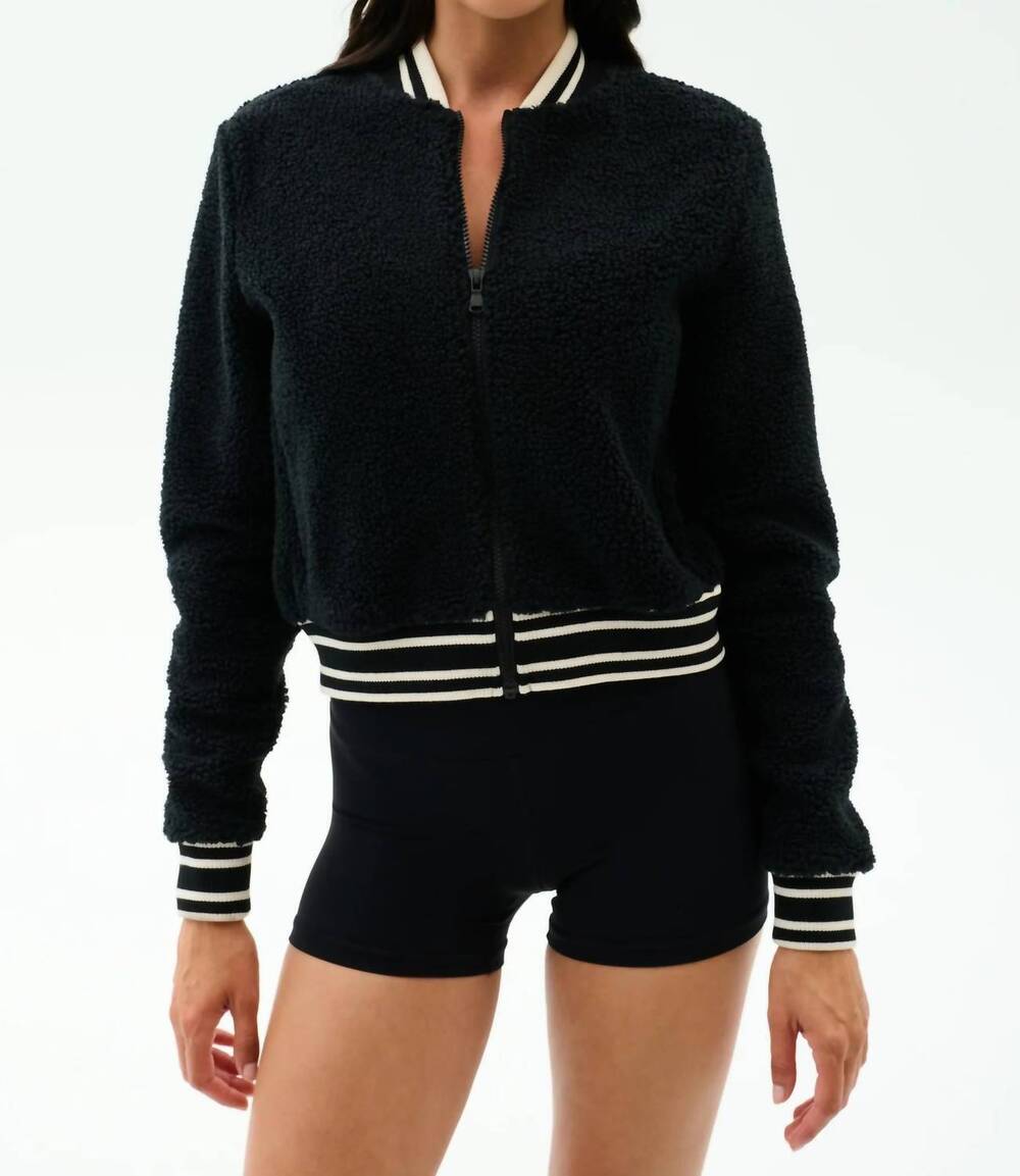 NEW SPLITS59 willa sherpa jacket in black